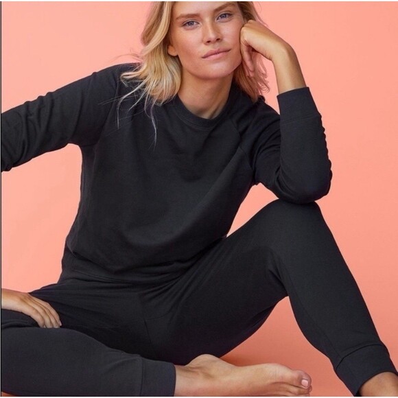 ThirdLove Tops - Third Love Black Weekend Terry Sweatshirt Size Medium Cozy Cotton